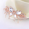 Women's Crystal Tassel Bow Rhinestone Ponytail Hairpin With Electroplating And Animal Style