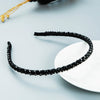 Women's Crystal Woven Fabric Headband With Fine Edge Detail Fashion Hair Hoop Accessory