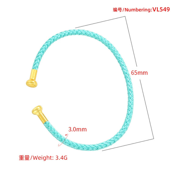 Women's Cshaped Elastic Opening Thread Rope Hand Knitted Bracelet