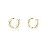 Women's Cshaped Semicircle Sequin Hollow Earrings Copper Alloy With Geometric Pattern And 14K Real Gold Electroplating