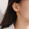 Women's Cshaped 316L Stainless Steel Geometric Electroplated Ear Studs