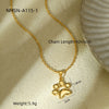 Women's Cute Animal Cat Paw Stainless Steel Necklace With 18K Gold Electroplating