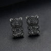 Women's Cute Bear Earrings With Zircon Accents Animalinspired Copper Fashion Jewelry