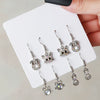 Women's Cute Cartoon Alloy Earrings Set With Diamonds Animal Zodiac Pattern Electroplated