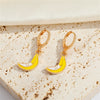 Women's Cute Fruit Dinosaur Irregular Alloy Earrings With Electroplated Finish Creative Fashion Jewelry
