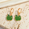 Women's Cute Fruit Dinosaur Irregular Alloy Earrings With Electroplated Finish Creative Fashion Jewelry