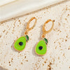 Women's Cute Fruit Dinosaur Irregular Alloy Earrings With Electroplated Finish Creative Fashion Jewelry