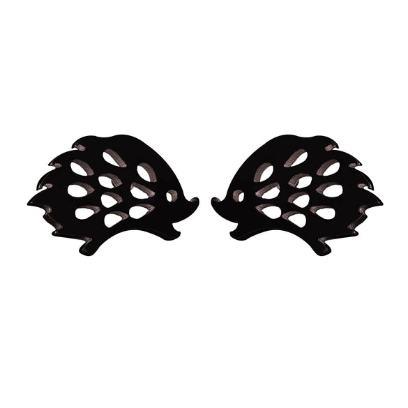 Women's Cute Hedgehog Animal Earrings Electroplated Stainless Steel Simple Mini Jewelry Accessories