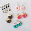 Women's Cute Macaron Donut Resin Earrings With Geometric Foodinspired Design And Ear Hook Closure Wholesale