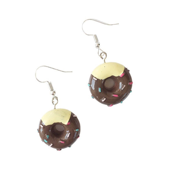 Women's Cute Macaron Donut Resin Earrings With Geometric Foodinspired Design And Ear Hook Closure Wholesale