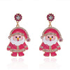 Women's Cute Snowman Bear Earrings Alloy Electroplated Jewelry With Stainless Steel Posts Minimalist Highend Style