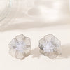 Women's 3D Flower Crystal Earrings With Environmentally Friendly Electroplated Metal Elegant Fairy Inspired Design