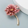 Women's Daisy Brooch Alloy Electroplated Fashion Lapel Pin Decorative Clothing Accessory