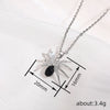 Women's Dark Gothic Insect Shaped Mixed Gemstone Setting Copper Necklace With Zirconia In Light Luxury Style