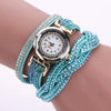 Women's Diamond Quartz Watch Leisure Style Round Dial Belt Buckle Clasp Belt Material Ordinary Mirror