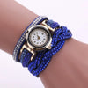 Women's Diamond Quartz Watch Leisure Style Round Dial Belt Buckle Clasp Belt Material Ordinary Mirror