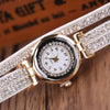 Women's Diamond Quartz Watch Leisure Style Round Dial Belt Buckle Clasp Belt Material Ordinary Mirror