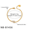 Women's Diamond Shaped Geometric Zircon Stainless Steel Bracelet With 18K Vacuum Plating Light Luxury Fashion Jewelry