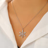Women's Diamond Snowflake Pearl Earrings Mixed Material Light Luxury Minimalist Party Jewelry
