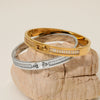 Women's Diamondencrusted Stainless Steel Vacuum Plating Light Luxury Fashion Geometric Bracelet