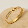 Women's Diamondencrusted Stainless Steel Vacuum Plating Light Luxury Fashion Geometric Bracelet
