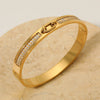 Women's Diamondencrusted Stainless Steel Vacuum Plating Light Luxury Fashion Geometric Bracelet