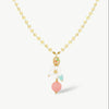 Women's Dopamine Shell Pearl Minimalist Copper Geometric Ball Chain Electroplated Necklace