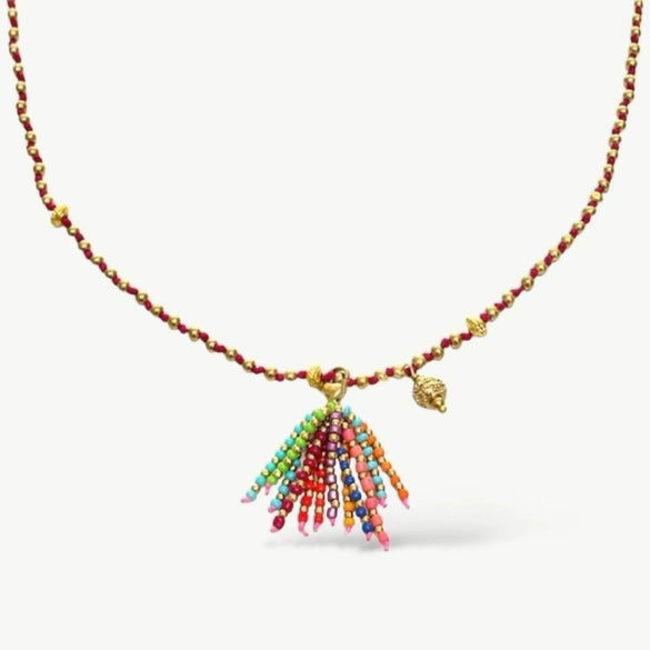 Women's Dopamine Shell Pearl Minimalist Copper Geometric Ball Chain Electroplated Necklace