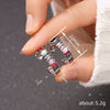 Women's Dopamine Sweet Style Geometric Copper Earrings With Zirconia
