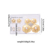 Women's Double Flower Pearl Titanium Steel Earrings Geometric Retro Electroplated Design