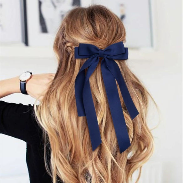 Women's Double Layer Bow Hairpin Polyester Fiber Handmade Hair Accessory