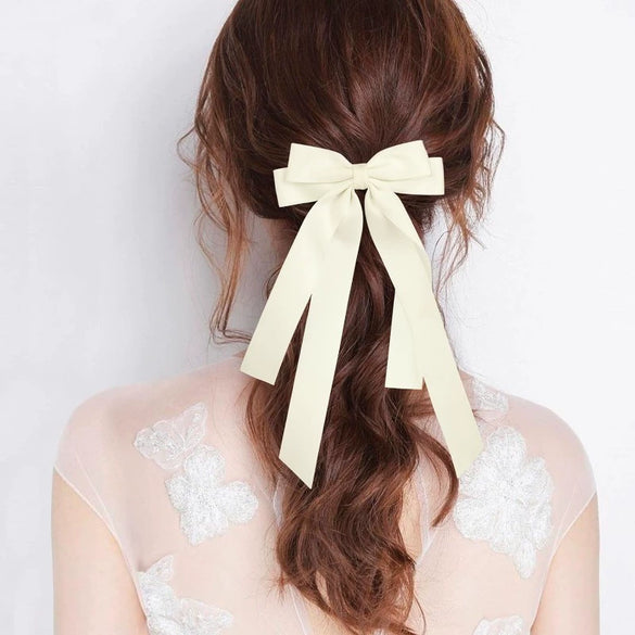 Women's Double Layer Bow Hairpin Polyester Fiber Handmade Hair Accessory