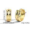 Women's Double Layer Circle Ear Buckle Earrings Brass Plated 18K Real Gold Geometric Style