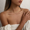 Women's Double Layer Gold Plated Copper Cross Necklace With Geometric Pendant Simple Light Luxury Clavicle Chain Jewelry