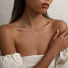 Women's Double Layer Gold Plated Copper Cross Necklace With Geometric Pendant Simple Light Luxury Clavicle Chain Jewelry