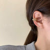 Women's Double Layer Pearl U Shape Ear Cuff Clip Earrings Copper Electroplated Simple Fashion Non Pierced Earrings