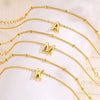 Women's Double Layer Stainless Steel Letter Bracelet With Millet Beads And Gold Electroplated Finish Fashion Hand Jewelry