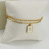Women's Double Layer 316L Stainless Steel Letter Bracelet With Vacuum Plated Natural Shells