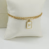 Women's Double Layer 316L Stainless Steel Letter Bracelet With Vacuum Plated Natural Shells