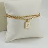 Women's Double Layer 316L Stainless Steel Letter Bracelet With Vacuum Plated Natural Shells