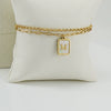 Women's Double Layer 316L Stainless Steel Letter Bracelet With Vacuum Plated Natural Shells