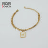Women's Double Layer 316L Stainless Steel Letter Bracelet With Vacuum Plated Natural Shells