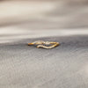 Women's Double Wave Geometric Inlaid Zircon 925 Sterling Silver Ring Electroplated