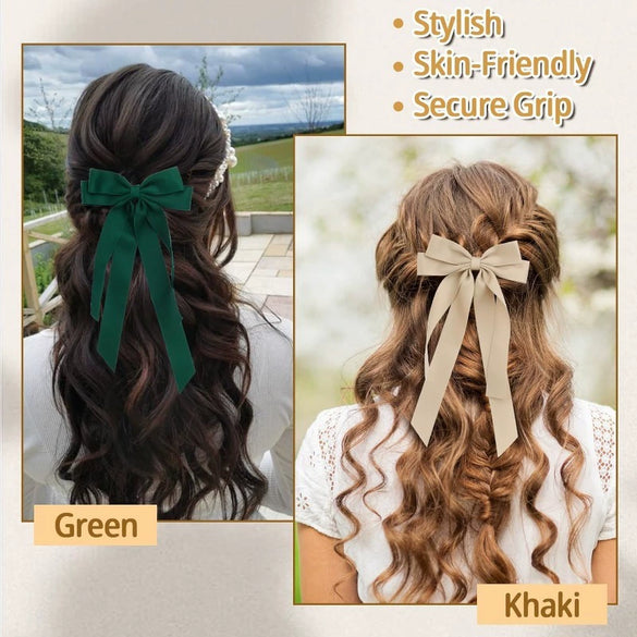 Women's Doublelayer Bow Polyester Fiber Handmade Hairpin