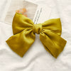 Women's Doublelayer Cloth Large Bow Spring Clip Hair Accessory With Seiko Design