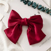 Women's Doublelayer Cloth Large Bow Spring Clip Hair Accessory With Seiko Design