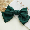 Women's Doublelayer Cloth Large Bow Spring Clip Hair Accessory With Seiko Design