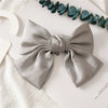 Women's Doublelayer Cloth Large Bow Spring Clip Hair Accessory With Seiko Design