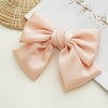 Women's Doublelayer Cloth Large Bow Spring Clip Hair Accessory With Seiko Design