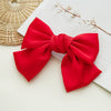 Women's Doublelayer Cloth Large Bow Spring Clip Hair Accessory With Seiko Design